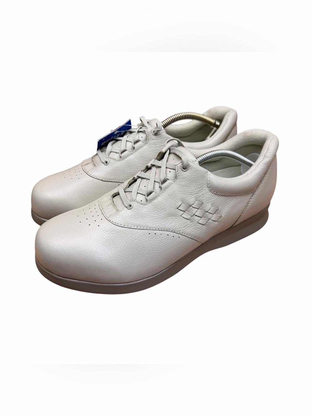 DREW Men's size 12WW Leather Comfort Sneakers in White